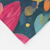 Hoffnungsblüten: Vibrige blühende grafische Kunst Fleecedecke (Ecke)