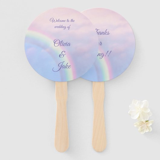 Hoffnungsbogen - Pastellfächer, Handfächer (Vorne und Hinten)