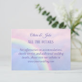 Hoffnungsbogen - Pastellfarben, Hochzeit Begleitkarte (Stehend Vorderseite)