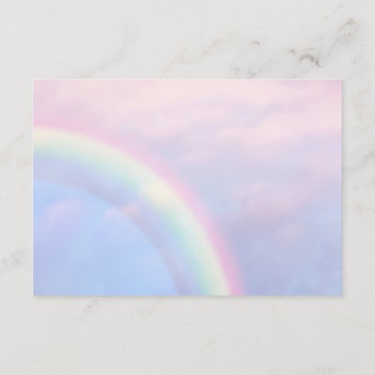 Hoffnungsbogen - Pastellfarben, Hochzeit Begleitkarte (Rückseite)