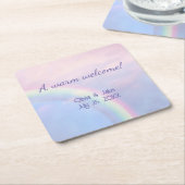 Hoffnungsbogen - Pastellfarben, Hochzeit Rechteckiger Pappuntersetzer (angewinkelt)