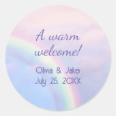 Hoffnungsbogen - Pastellfarben, Hochzeit Runder Aufkleber (Vorderseite)