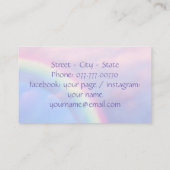 Hoffnungsbogen - Pastellfarben, Visitenkarte (Rückseite)