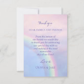 Hoffnungsbogen - pastellfarbenes Foto Dankeskarte (Rückseite)