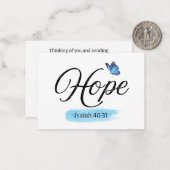 Hoffnungsförderung Mitteilungskarte (Vorderseite/Rückseite Beispiel)