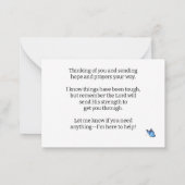 Hoffnungsförderung Mitteilungskarte (Rückseite)