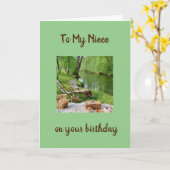 HOFFNUNGSGEBURTSTAG IST WIE EIN PICKNICK IM PARK * KARTE (Gelbe Blume)