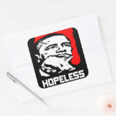 Hoffnungslos: Barack Obama! Quadratischer Aufkleber (Umschlag)