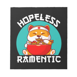 hoffnungslos Ramentic Corgi Dog Anime Notizblock
