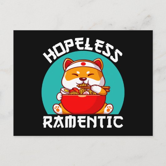 hoffnungslos Ramentic Corgi Dog Anime Postkarte (Vorderseite)