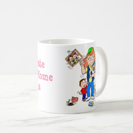 Hoffnungslose Bleibe-an-Zuhause Mama-Tasse Kaffeetasse (VorderseiteRechts)