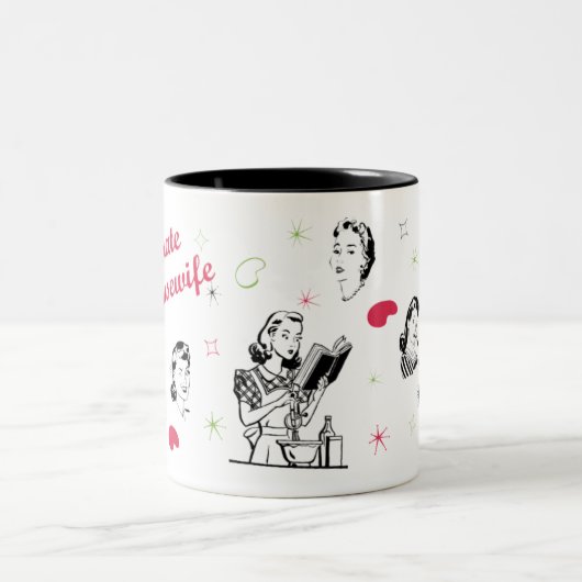 Hoffnungslose Hausfrau-Tasse Zweifarbige Tasse (Mittel)