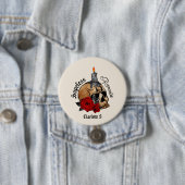 Hoffnungslose Romantik - Gotischer Schädel, Rote R Button (Beispiel)