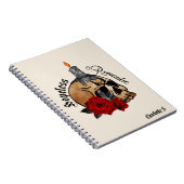 Hoffnungslose Romantik - Gotischer Schädel, Rote R Notizblock (Rechte Seite)