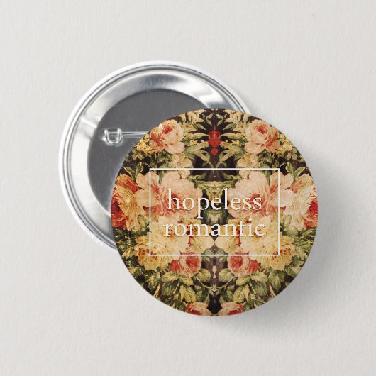 Hoffnungsloser Romantiker Button (Vorne & Hinten)