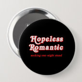 Hoffnungsloser Romantiker Button (Vorne & Hinten)