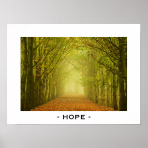 Hoffnungsplakat mit Licht am Ende eines Tunnels Poster
