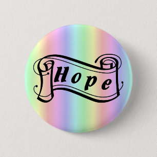 Hoffnungsrollen auf Regenbogen Button