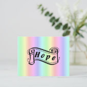 Hoffnungsrollen auf Regenbogen Postkarte (Stehend Vorderseite)