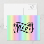 Hoffnungsrollen auf Regenbogen Postkarte (Vorne/Hinten)