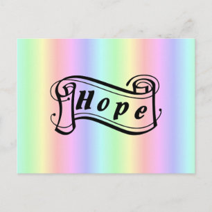Hoffnungsrollen auf Regenbogen Postkarte