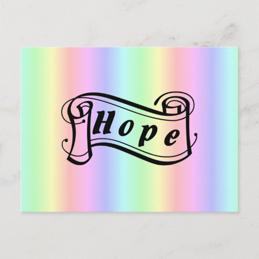 Hoffnungsrollen auf Regenbogen Postkarte (Vorderseite)