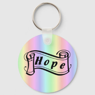 Hoffnungsrollen auf Regenbogen Schlüsselanhänger