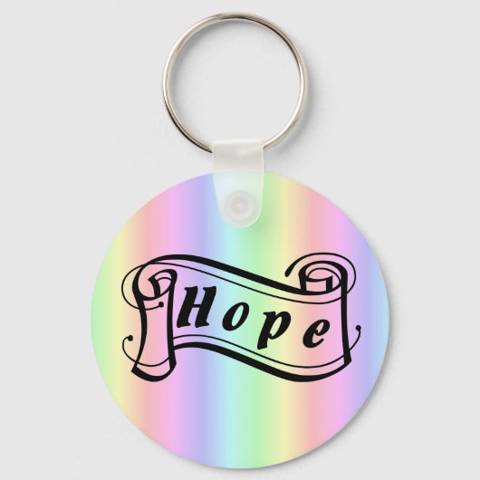 Hoffnungsrollen auf Regenbogen Schlüsselanhänger (Vorderseite)