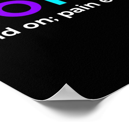 Hoffnungsschimmer; Schmerz beendet Selbstmordpräve Poster (Ecke)