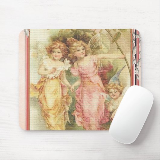 Hoffnungsvoll - Engel u. Blumen Mousepad (Mit Mouse)