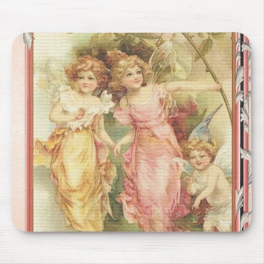 Hoffnungsvoll - Engel u. Blumen Mousepad (Vorne)