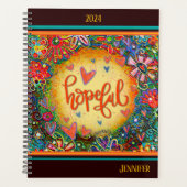 Hoffnungsvoll Inspirierend Hübscher Personalisiert Planer (Vorderseite)