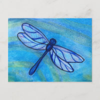 Hoffnungsvolle Blaue Libelle Spirit Watercolor
