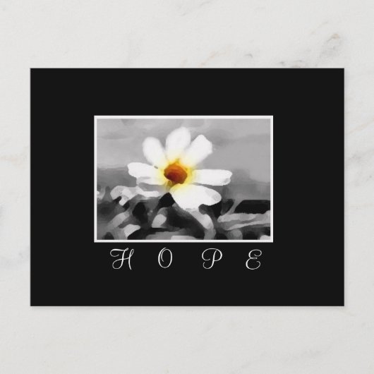 hoffnungsvolle florale Postkarte (Vorderseite)