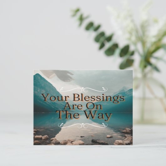 Hoffnungsvolle Horizonte Segnungen von oben Postkarte (Stehend Vorderseite)