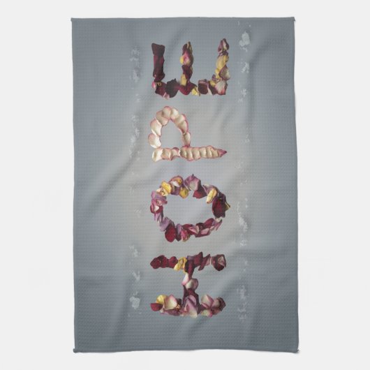 Hoffnungsvolle Rose Geschirrtuch (Vertikal)