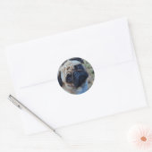 Hoffnungsvoller Mops Runder Aufkleber (Umschlag)