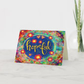 Hoffnungsvoller Spaß Floral Hübsch Trendy Whimsica Karte (Vorderseite)