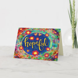 Hoffnungsvoller Spaß Floral Hübsch Trendy Whimsica Karte