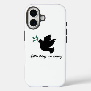 "Hoffnungsvoller Taub: Bessere Dinge kommen" iPhone 16 Hülle