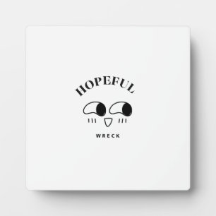 Hoffnungsvolles Wrack Minimalistische Typografie-D Fotoplatte