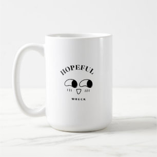 Hoffnungsvolles Wrack Minimalistische Typografie-D Kaffeetasse