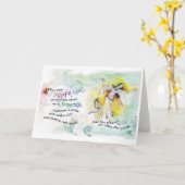 HoffnungsvollGott/Seamstress, geklappte Grußkarte  Karte (Gelbe Blume)