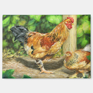 Hofhahn und Huhn Magnet