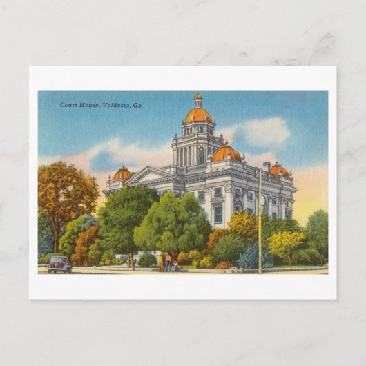 Hofhaus in Valdosta, Georgien, Vintage Travel Postkarte (Vorderseite)