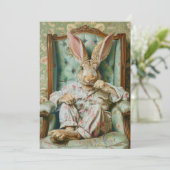 Hofkaninchen Feiertagskarte (Stehend Vorderseite)