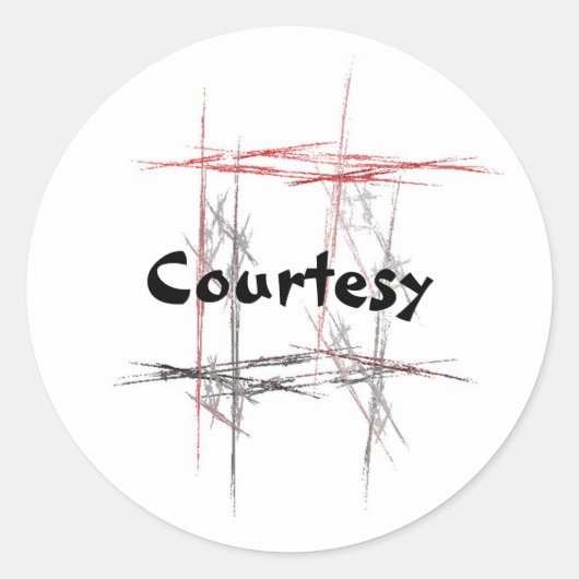 Höfliche Aufkleber für Kampfkunst (Vorderseite)