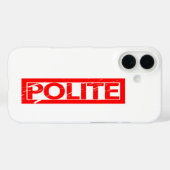 Höfliche Briefmarke Case-Mate iPhone Hülle (Rückseite (Horizontal))