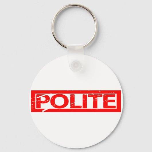 Höfliche Briefmarke Schlüsselanhänger (Vorderseite)