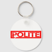 Höfliche Briefmarke Schlüsselanhänger (Rückseite)